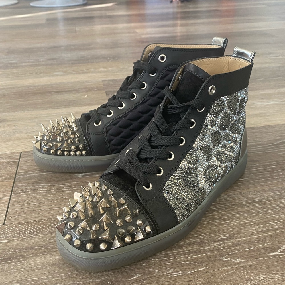 Christian Louboutin StrassNoLimitSpikeToeSneakers